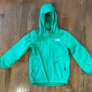 TNF North Face Green EUC waterproof jacket 6T